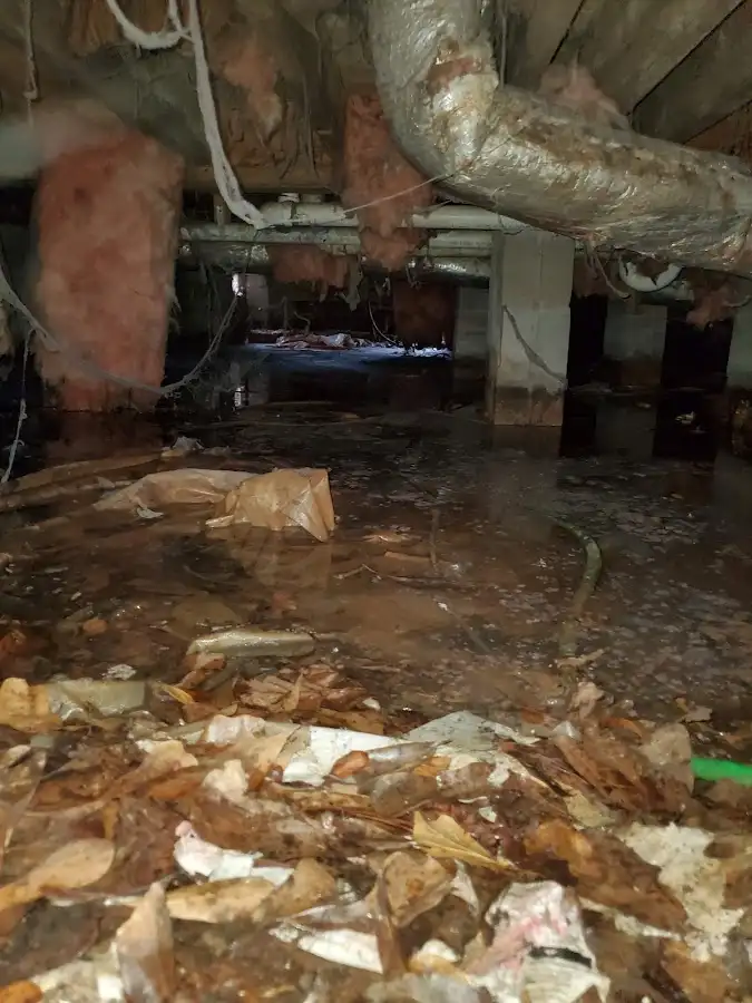 Crawl space flood assessment for Commercial Water Damage Restoration in Neenah